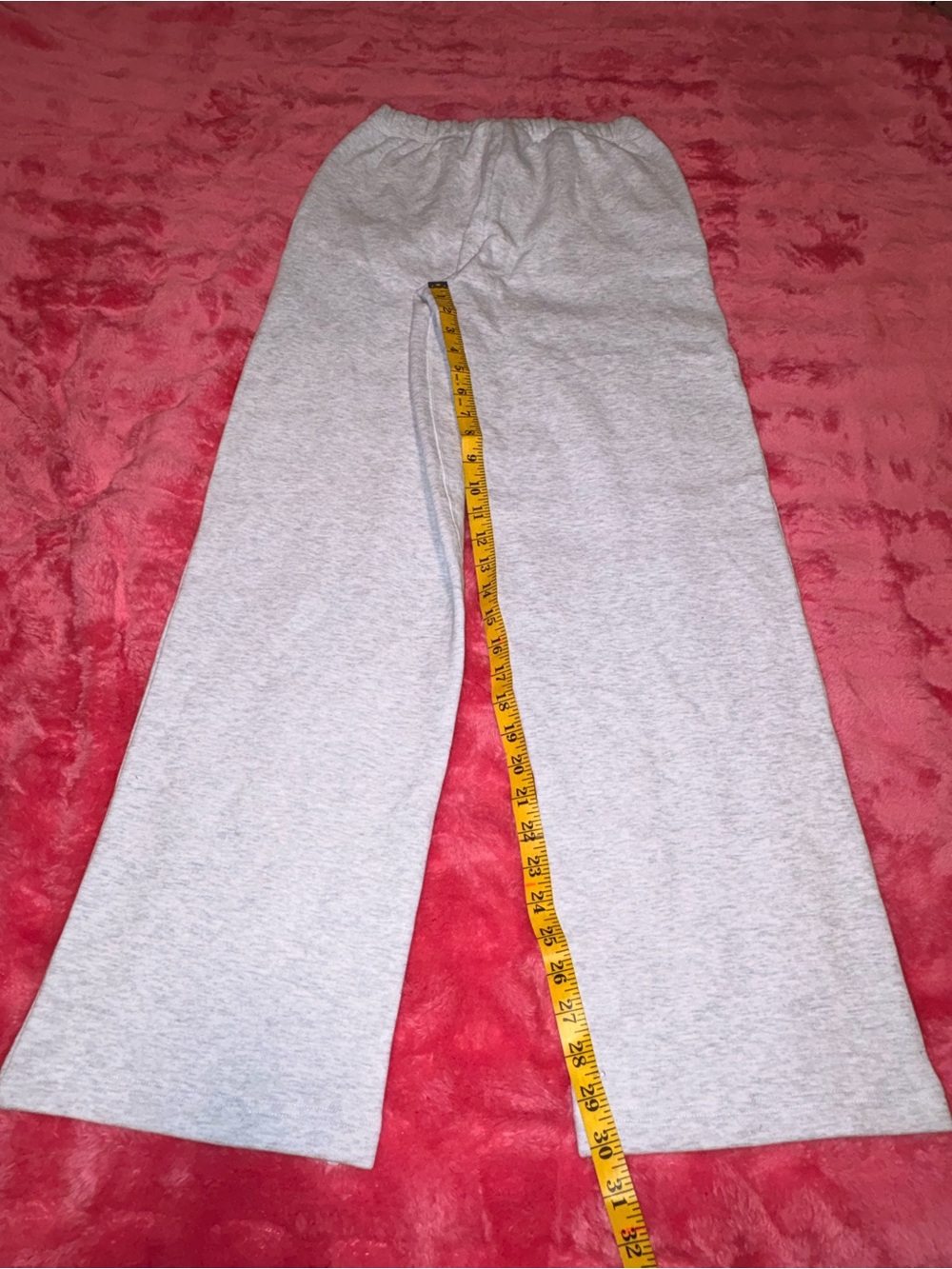 NWT SKIMS Cotton Fleece Classic Straight Leg Pant Light Heather Grey XSMALL - Picture 8 of 10